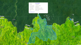 Batas wilayah geografis Desa Limpakon Kecamatan Lumbis Ogong, yang berbatasan dengan Malaysia. (Foto: Peta Desa Tangkapan Layar Kemendes PDTT)